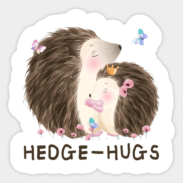 Hedge-hugs. Funny hedgehog Sticker by MasutaroOracle